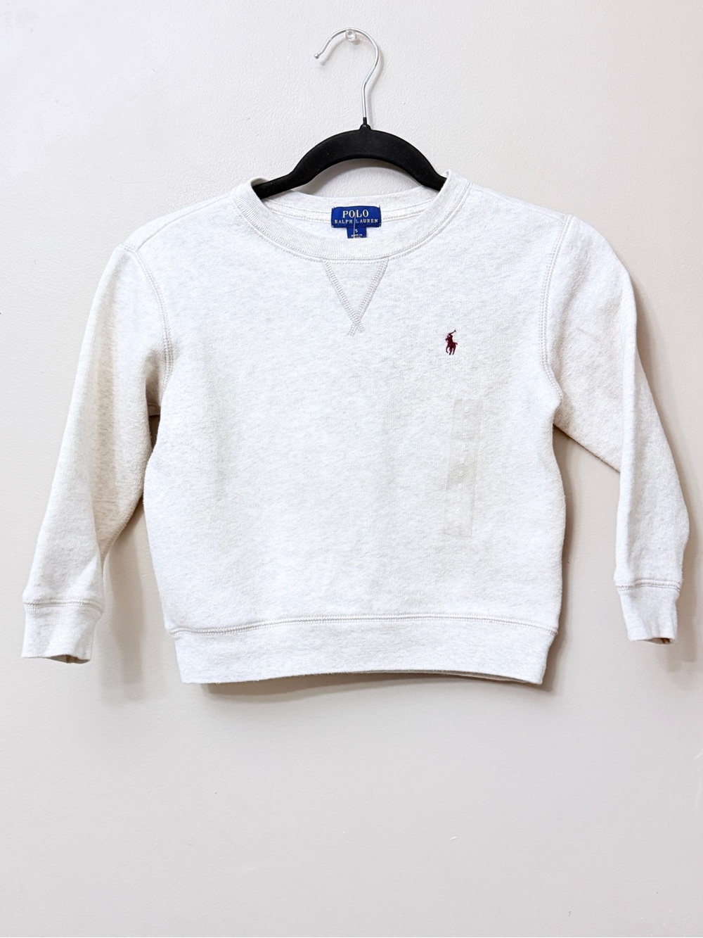 Polo Ralph Lauren Kids Oatmeal Fleece Crewneck Sweatshirt Size 5